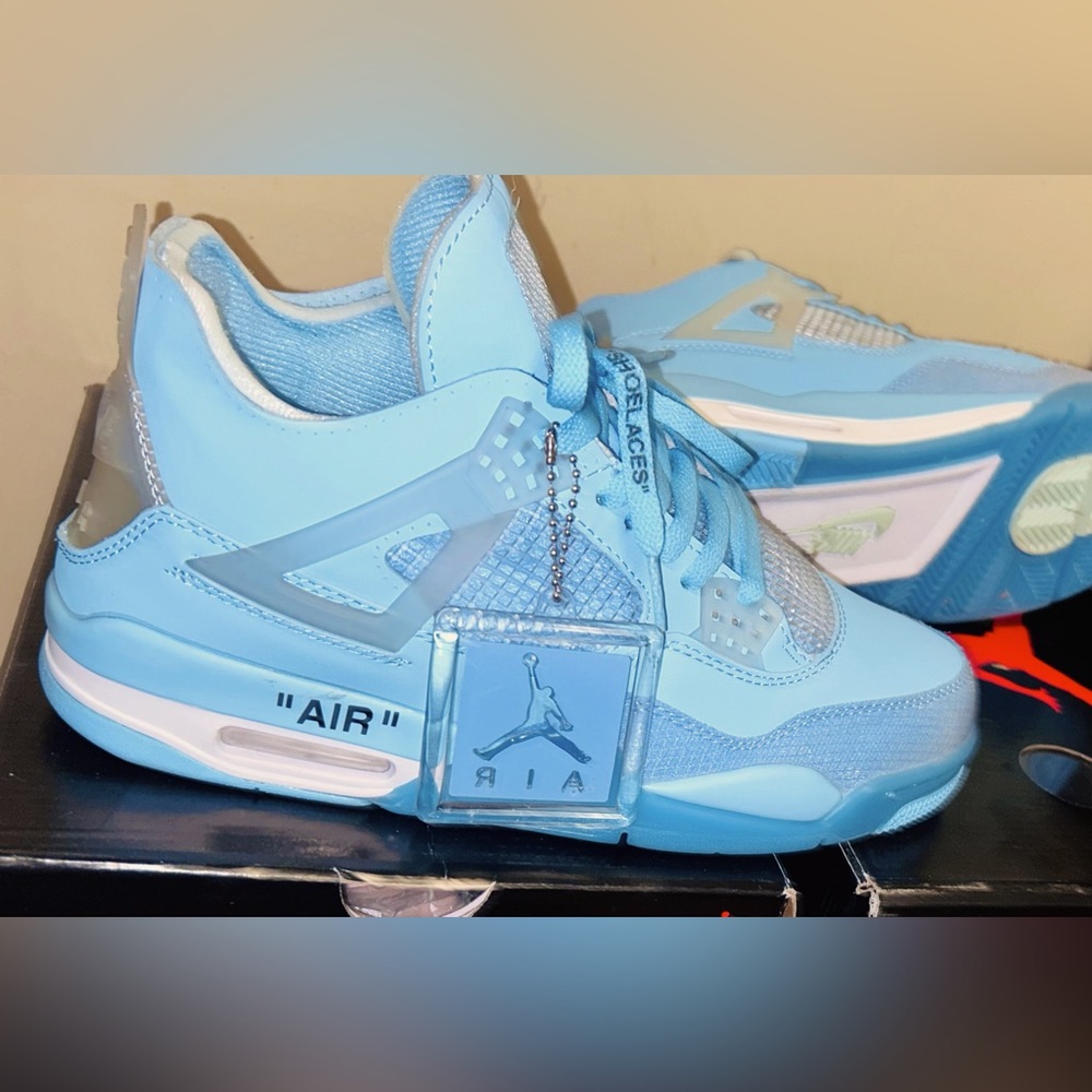 Air Jordan 4s Off-White Baby Blues